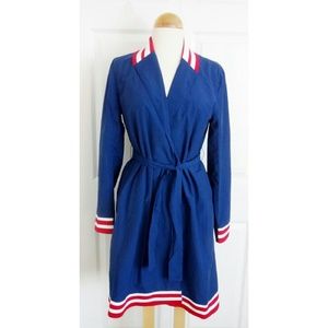 WESC Kalie Trench Coat Nuatica Blue SMALL
